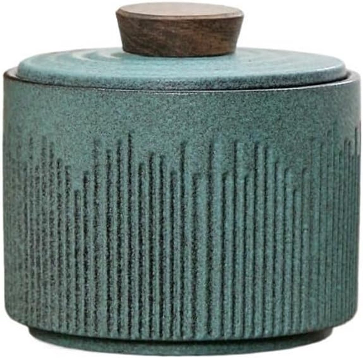 Botervloot Keramiek - Boterdoos Deksel - Keuken Opslag - Draagbaar Ontwerp - 8.1 x 7 cm - Groen