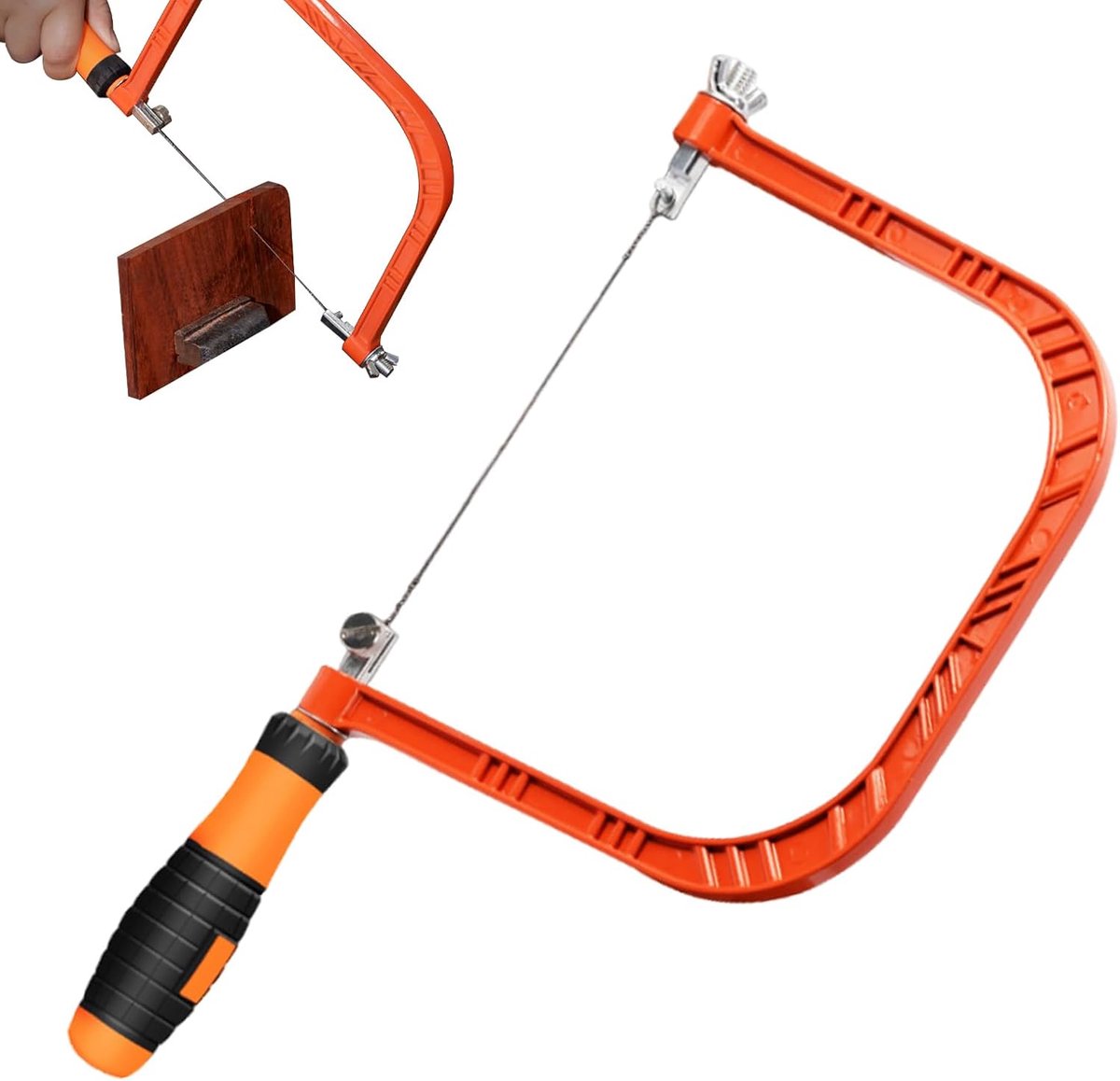 Precisie Figuurzaag - Houtbewerking Zaag - Gedetailleerd Zagen - Antislip Klem - 32cm Lengte