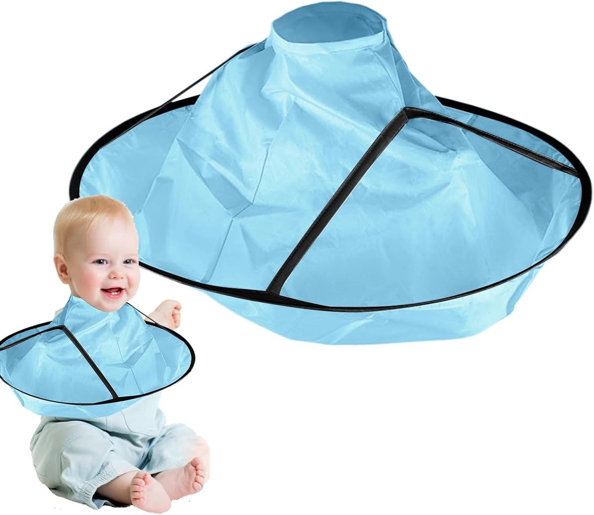 Kappersschort Kinderen - Haarknippen Cape - Thuis Kapper - Paraplu Design - 57x57cm Uitgevouwen