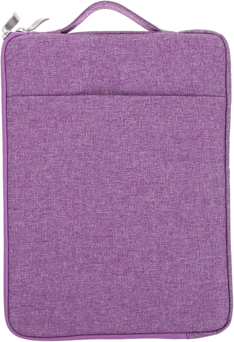 Laptoptas - Tablethoes - Veilig Transport - Extra Opbergvak - 32 x 23 cm - Paars