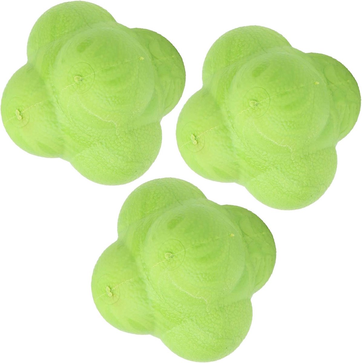 Reactie Bal Set - Behendigheid Ballen - Coördinatie Training - Hexagonaal Ontwerp - 70mm Diameter - Groen