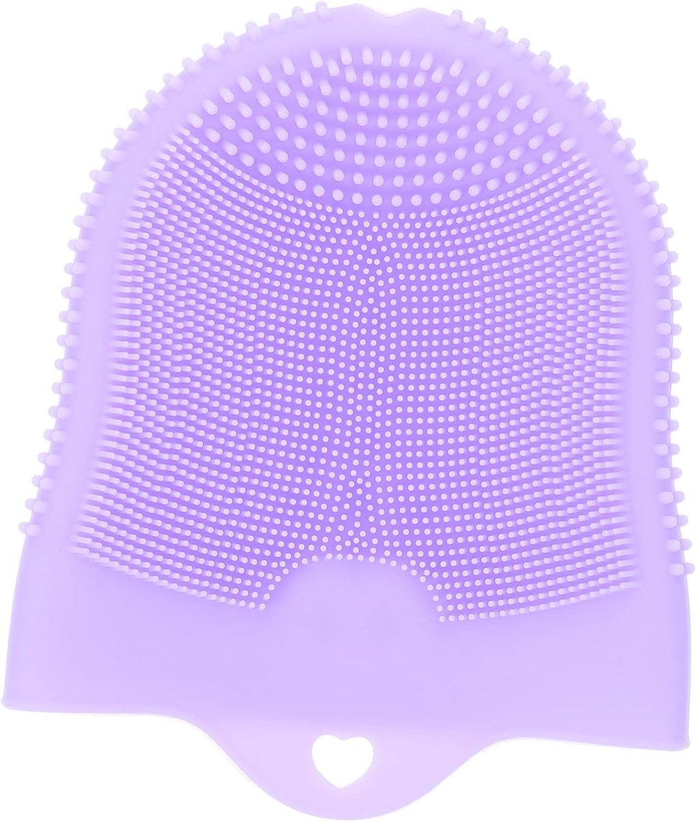 Gezichtsreinigingsborstel - Zachte Scrubber - Dieptereiniging Huid - Huidvriendelijk Siliconen - 11.8 x 10 cm - Paars