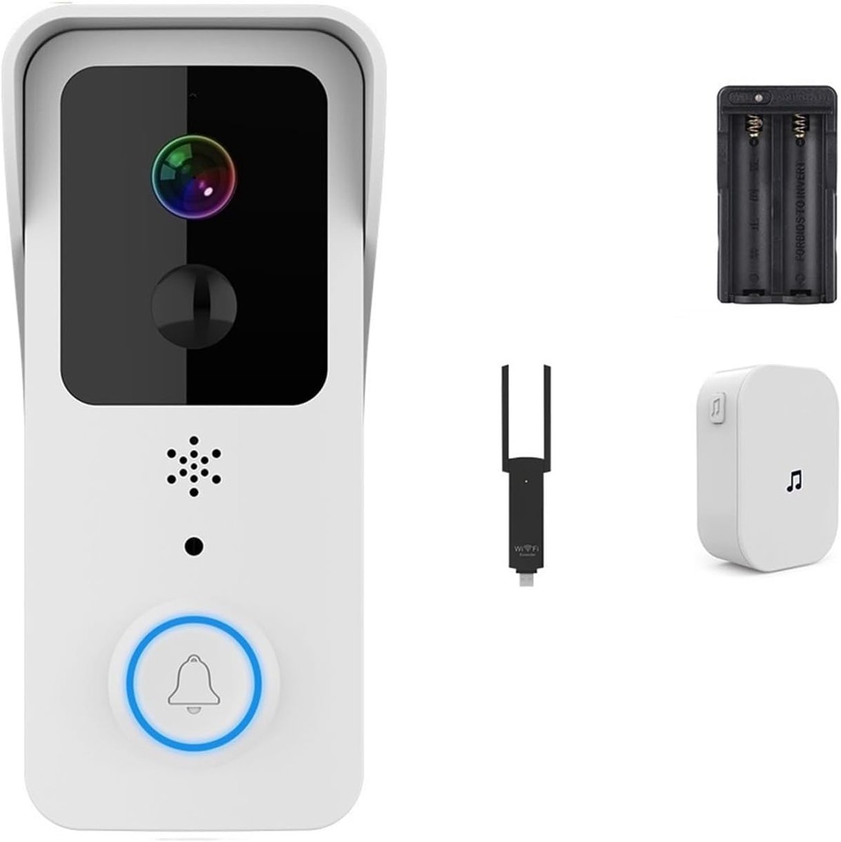 Visuele Deurbel - Slimme Camera - Veilig Huis - Dubbel WiFi - 140mm x 45.5mm