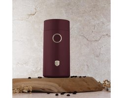 Elektrische Koffiemolen - Specerijenmolen Bonenmaler - Verse Koffie Maken - Krachtige 150W Motor - 45 Gram Capaciteit - Bordeaux