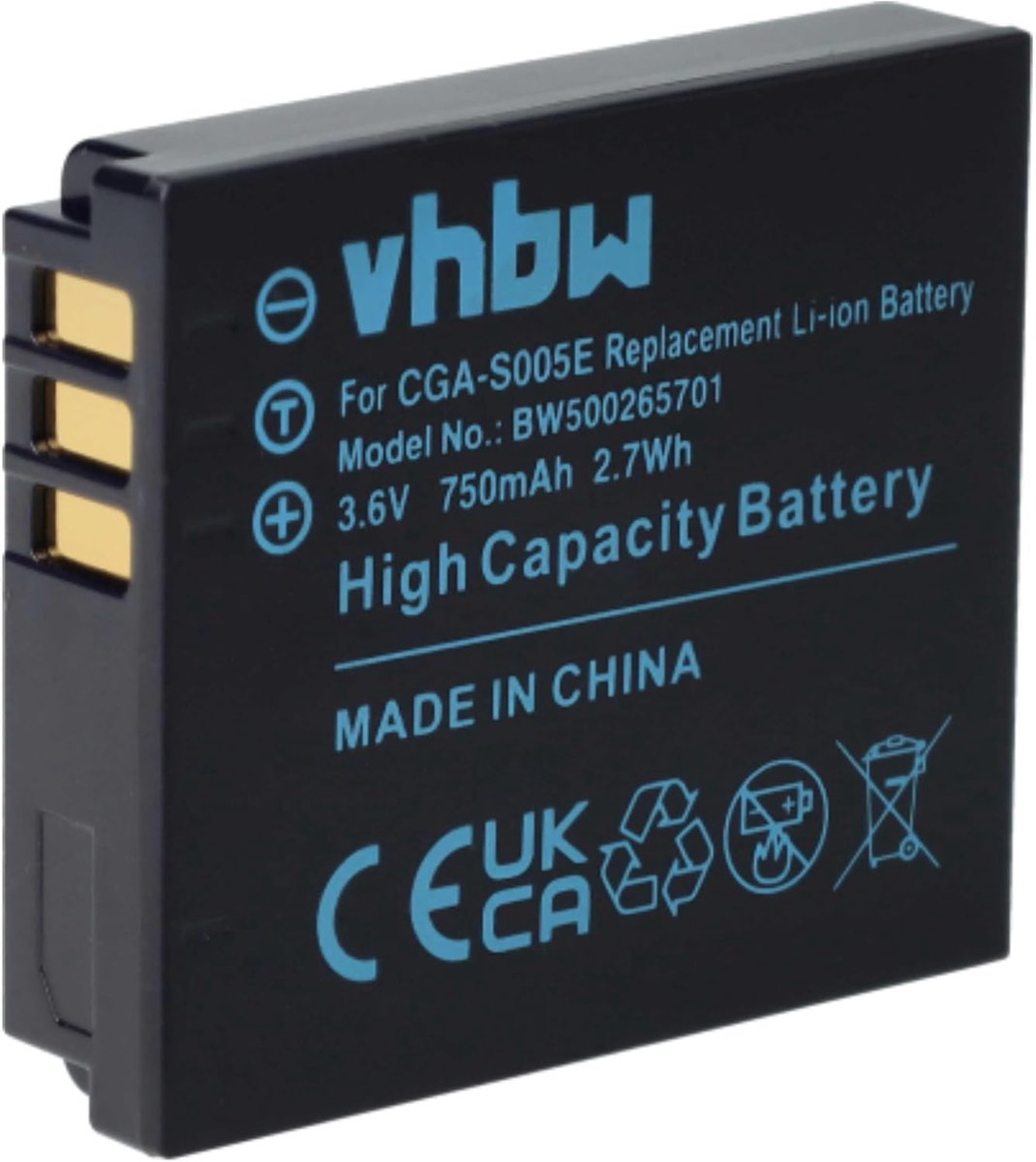 Camera Accu - Reserve Batterij - Fotografie - Lithium-ion Technologie - 750mAh 36V