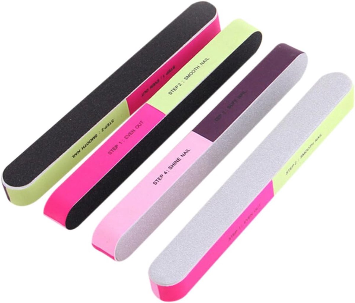 Nagelvijl Bufferblok - Manicure Set - Nagels Vijlen Polijsten - 6-Weg Ontwerp - 9.3 x 2.3 cm