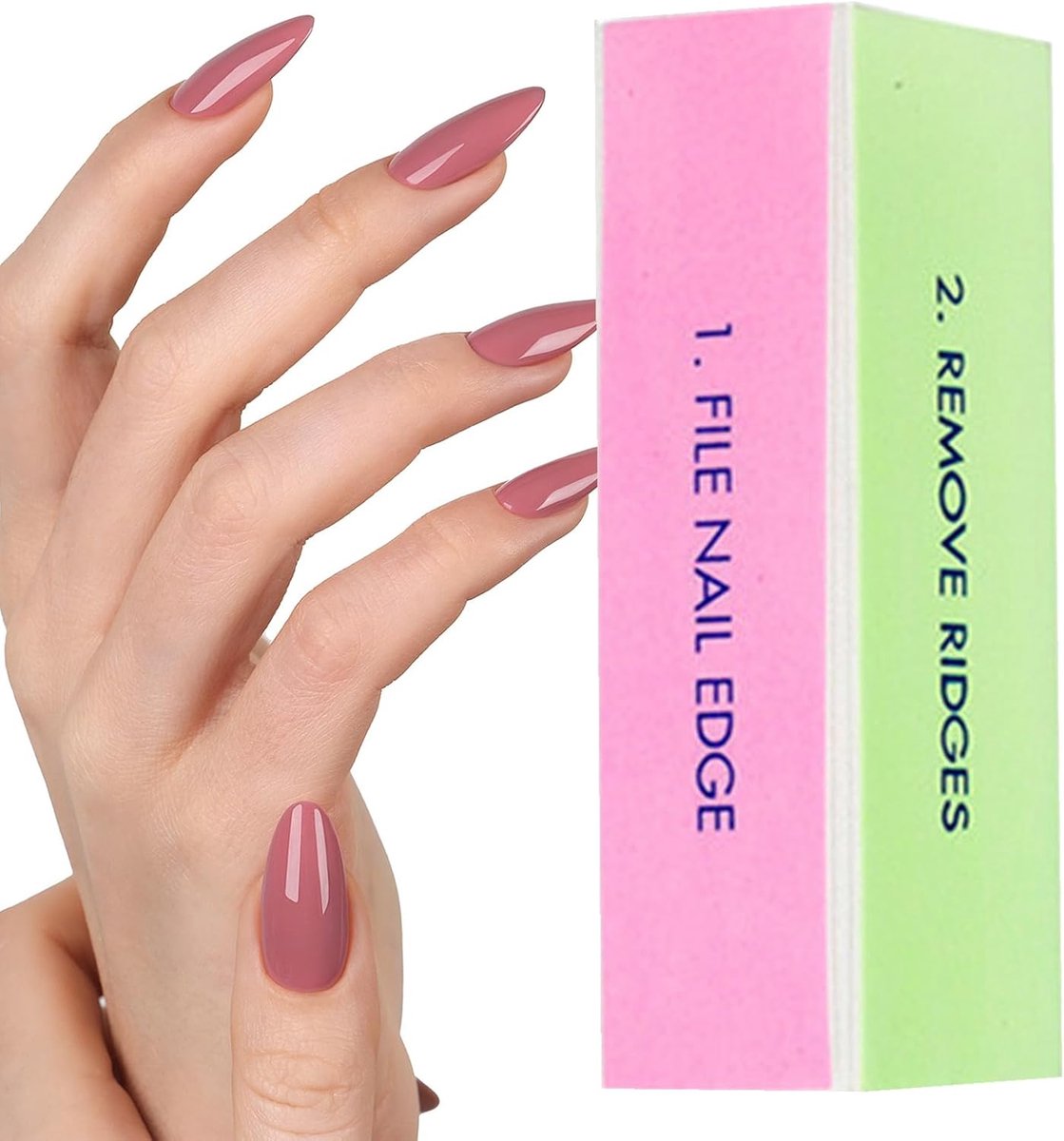 Nagelvijlblok - Vierzijdige Vijl - Nagelverzorging - Gladmaken Polijsten - 9x3.2x2.5 cm