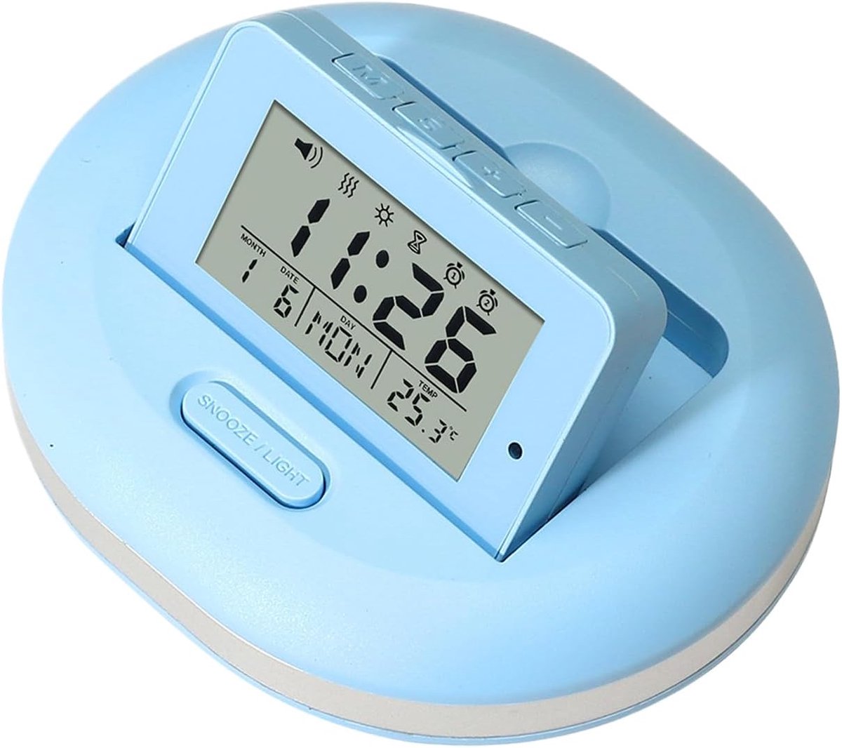 Digitale Wekker - Trilwekker LED - Studenten Huis - Drie Modi - 10 x 8.5 cm - Blauw