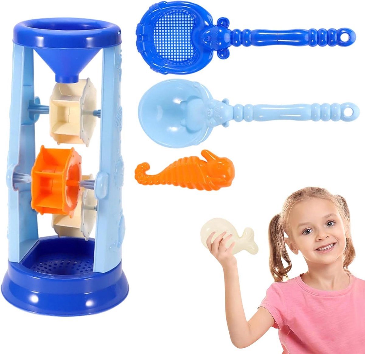 Zand Speelgoed Set - Buitenspeelgoed Kinderen - Kasteel Bouwen - Multifunctioneel Ontwerp - 5 of 11 Delig - Verschillende Kleuren