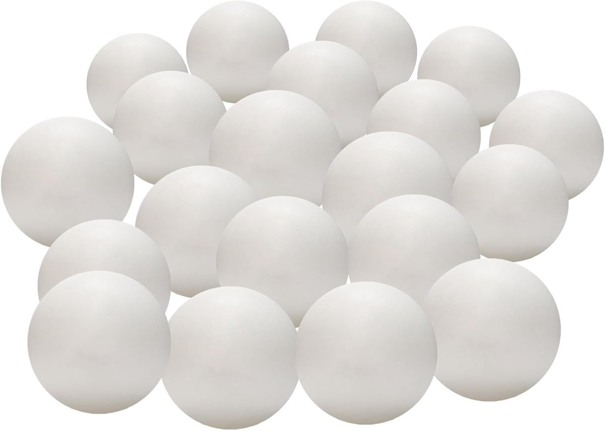 Tafeltennisballen - Pong ballen - Spel en knutselen - Duurzaam materiaal - 40 mm - Wit