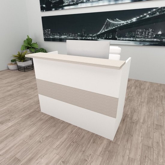 Receptiebalie – Modern Minimalistisch Ontwerp, 120 Cm Breed, Met Ruime Opbergruimte, Voor Kantoor, Salon, Lobby, Tentoonstelling Of Winkel