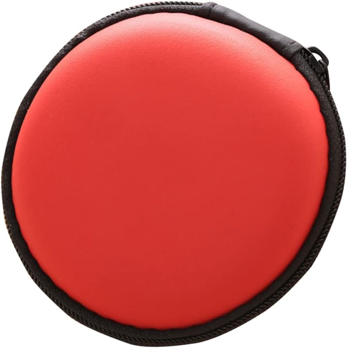 Opbergtasje - Mini Portemonnee - Elektronica Opbergen - Harde Buitenschaal - 8.3 x 8.3 cm - Rood