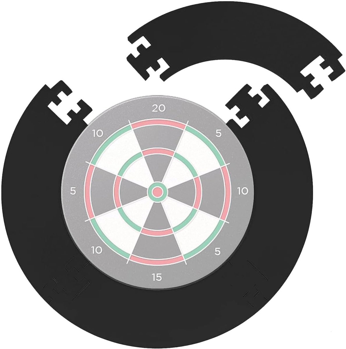 Dartbord Surround Ring - Wandbeschermer - Dart Spel - Eenvoudig te Monteren - 18 Inch - Zwart