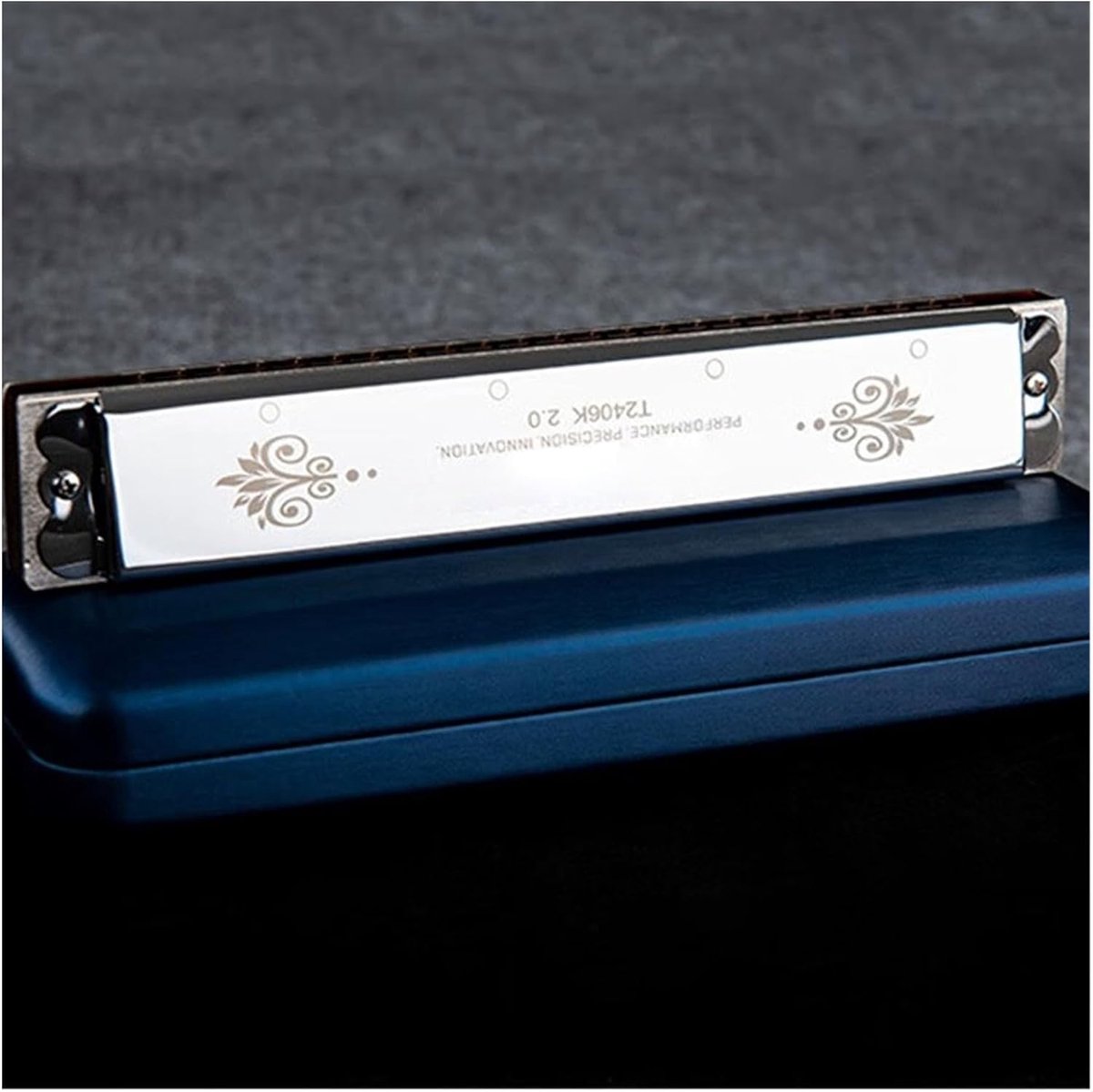 Mondharmonica - 24 Gaten Instrument - Muziek Maken - Polyfoon Ontwerp - One Size - Zilverkleurig
