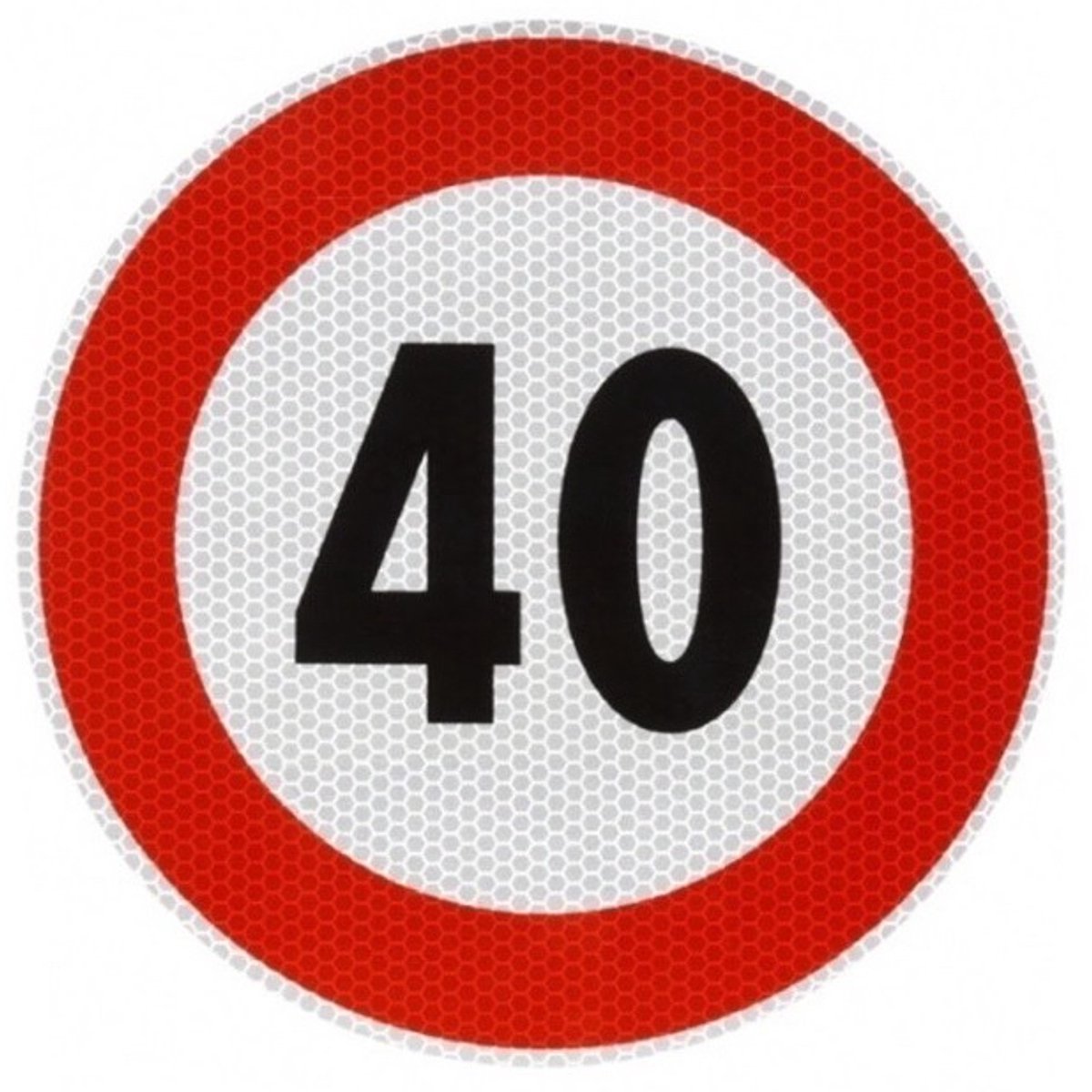maximale snelheidssticker 40 km/h - snelheid sticker 200 mm - snelheidsbeperking sticker - klasse 2