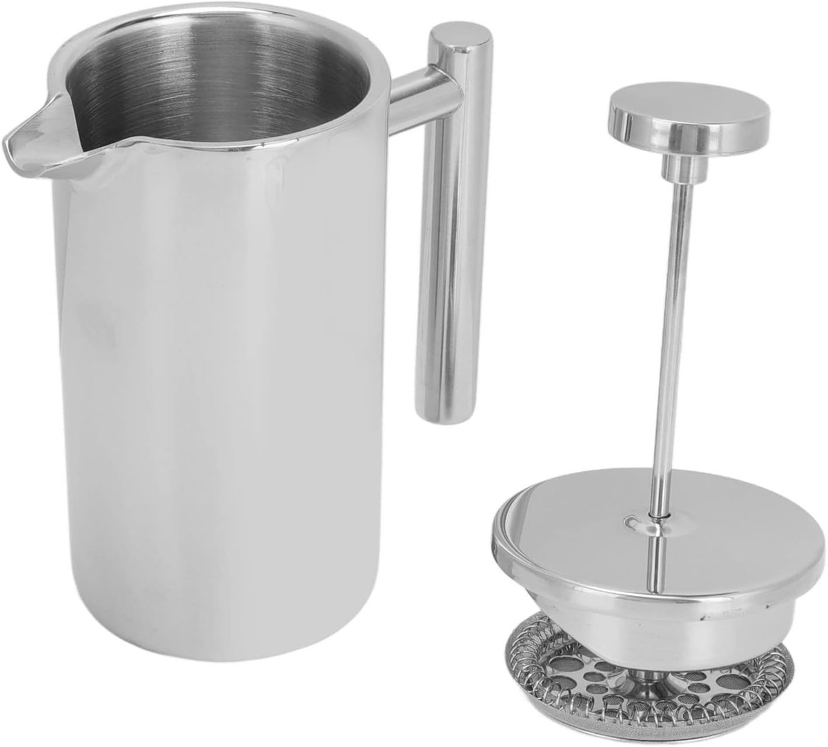 Koffiezetapparaat - Franse pers - Koffie Zetten - Dubbelwandig Geïsoleerd - 800 ml - Zilver