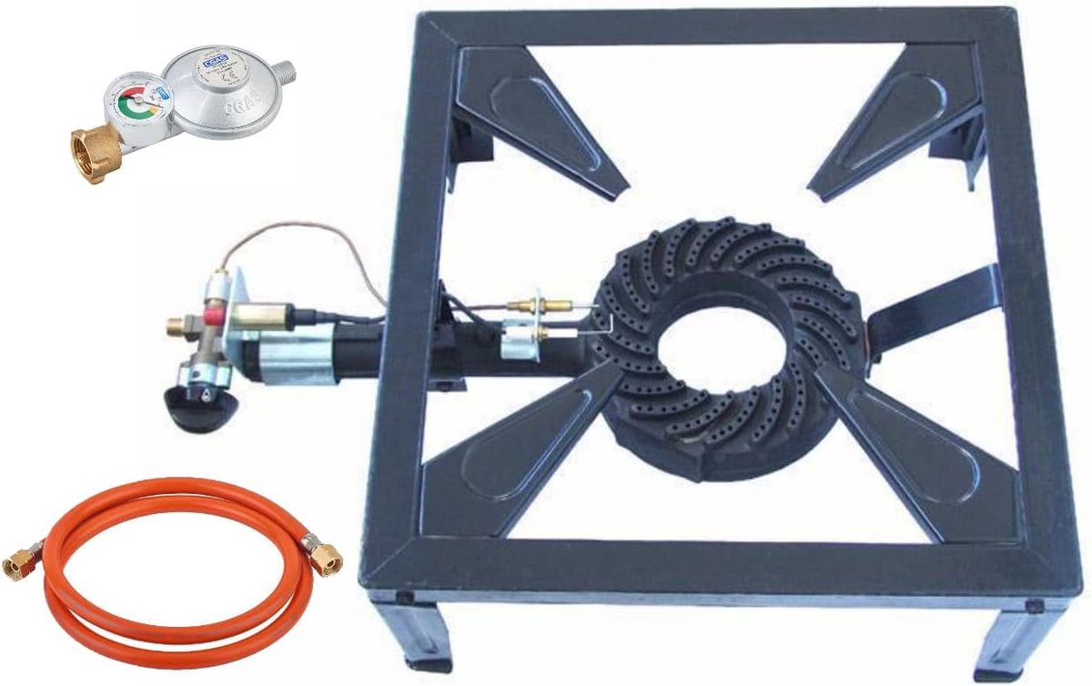 Hocker Gasbrander - Buiten Koken - Terras Feesten - Met Veiligheidsklep - 40x40x18 cm