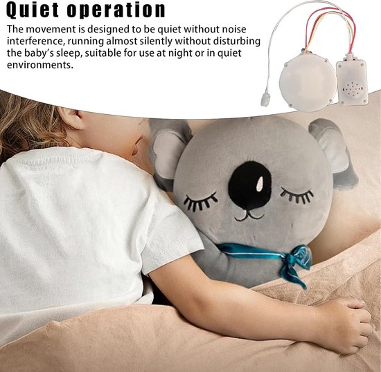 Rustgevende Knuffel - Ademende Pop - Baby Slaap - Hartslag Geluid - 8cm Diameter — afbeelding 4