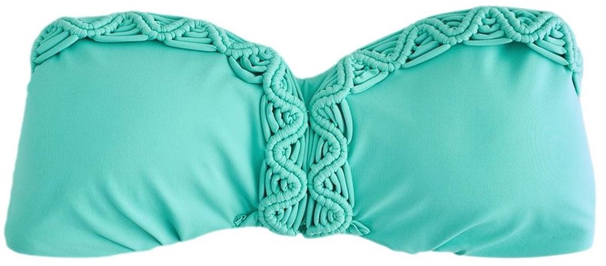 Next - Dames - Macrame Bandeau Bikini Top - Groen