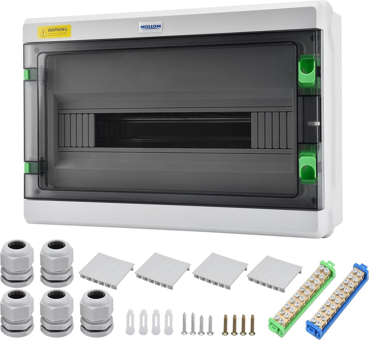 Verdeelbox Automaten - Groepenkast - Elektrische Installatie - Waterdicht IP66 - 18 Groepen - Grijs