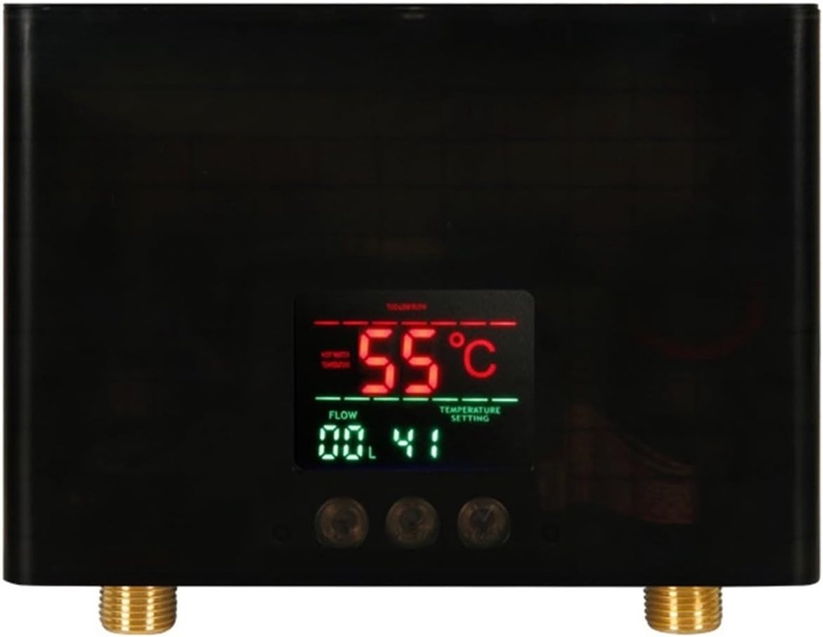 Doorstroomverwarmer Badkamer - Elektrische Boiler - Direct Warm Water - LCD Temperatuurdisplay - 5500W - Zwart