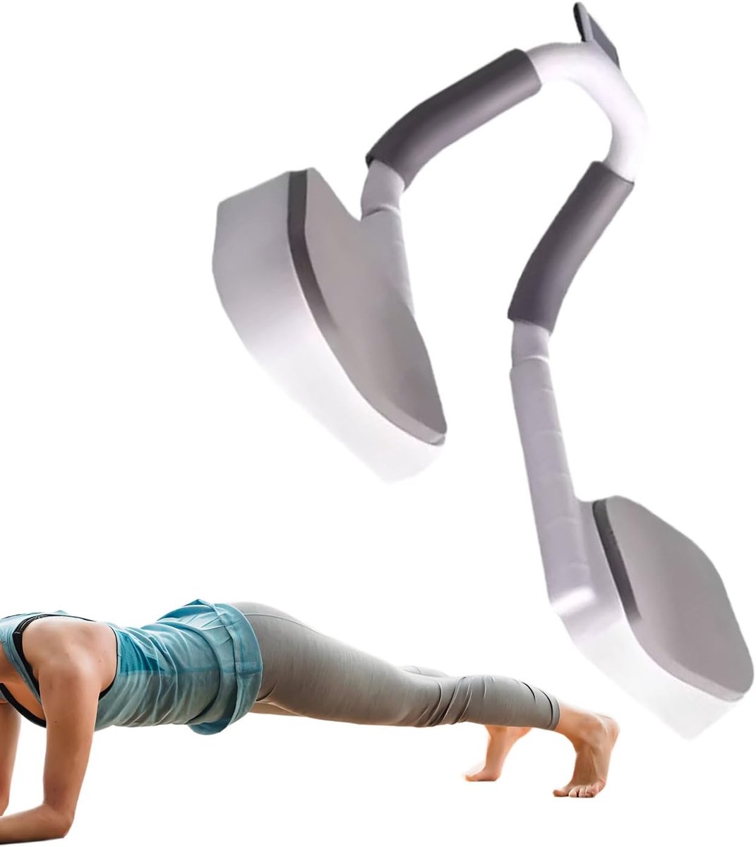 Buikspiertrainer - Core Trainer - Thuis Fitness - Met Geïntegreerde Timer - 28x20x10 cm - Wit