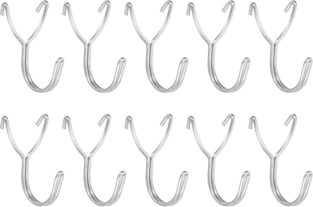 Pegboard Haken - Metaal Hangers - Gereedschap Organiseren - Roestvrij Staal - 3 3 cm Afstand - Zilver