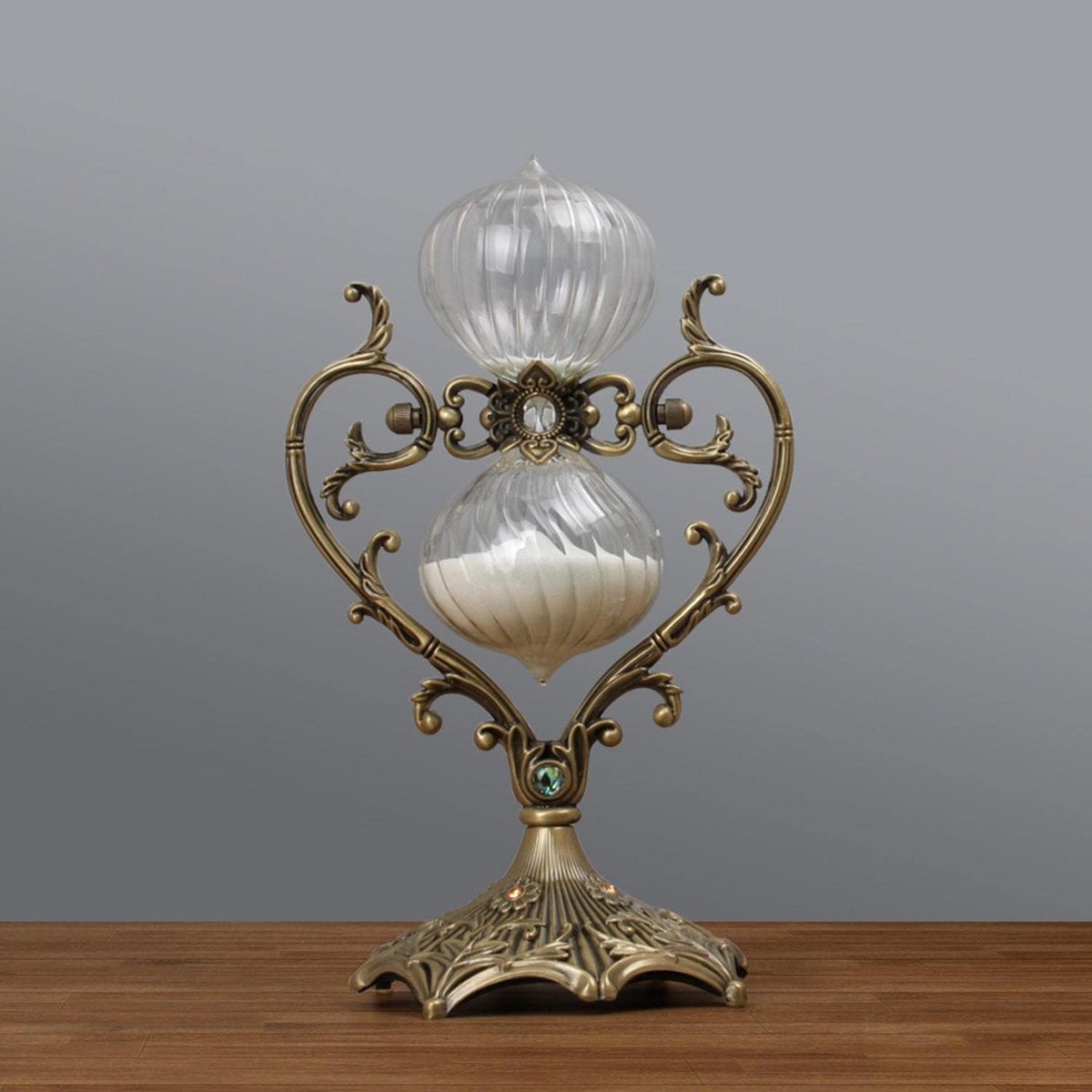 Zandloper Timer - Zandklok Decoratief - Koken Spelletjes - Handgeblazen Glas - 30 Minuten - Brons