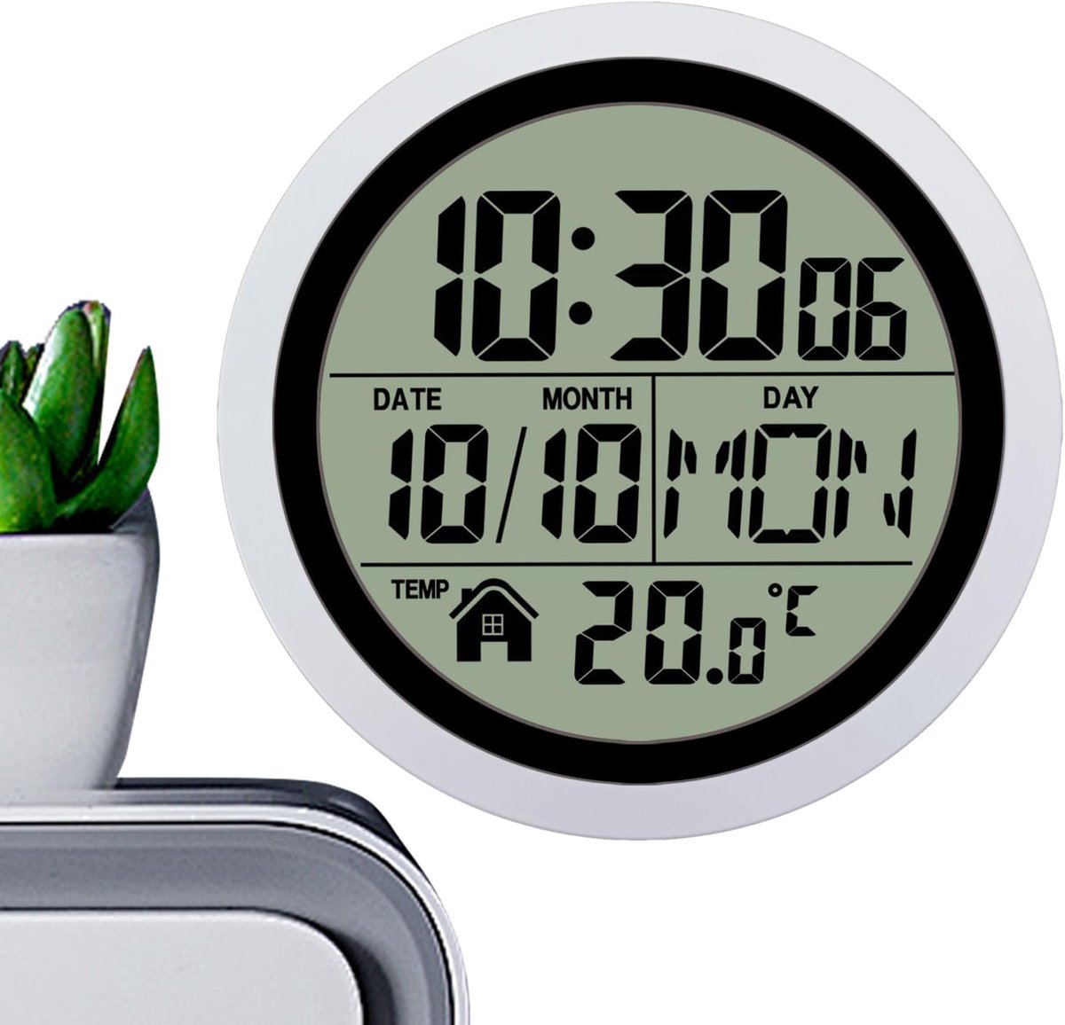 Badkamerklok - Doucheklok - Tijd en Temperatuur - Waterdicht IPX4 - 145 cm - Zilver