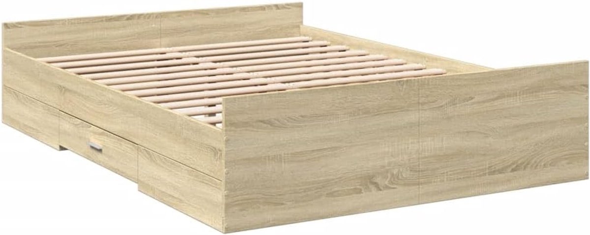Bedframe met lades - Tweepersoonsbed ombouw - Slaapkamer opbergen - Duurzaam houtmateriaal