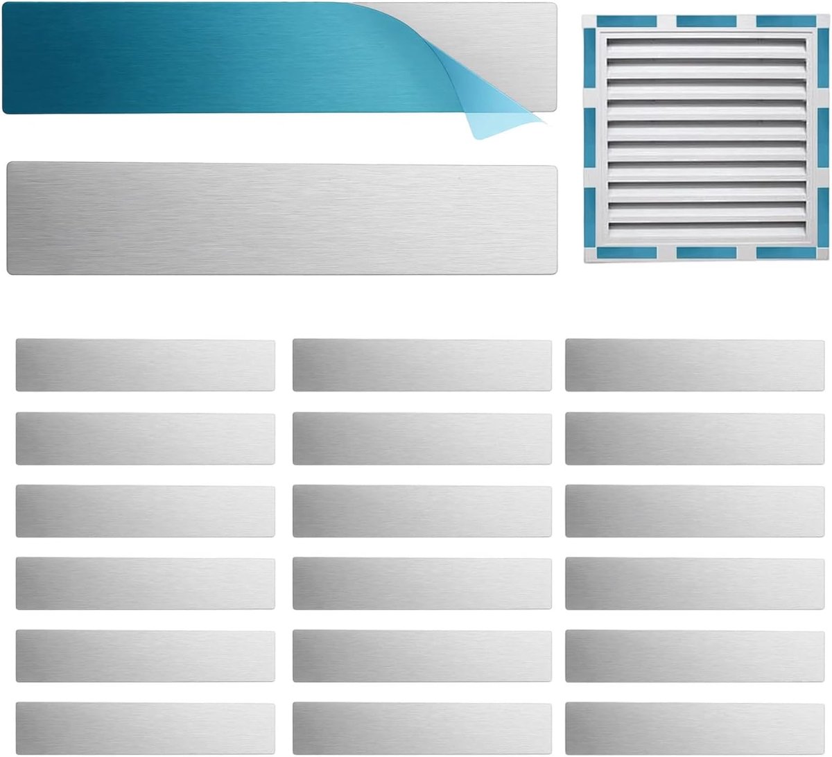 Metalen Strips - Plakstrips - Magnetische Bevestiging - Zelfklevende Achterkant - 9 x 18 cm