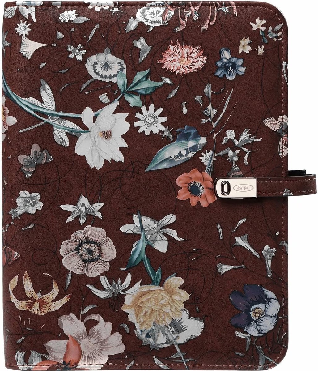 A5 Ring Agenda - Persoonlijke Organizer - Dagelijkse Planning - Inclusief Jaartallen 2025-2028 - 23x19.5cm - Bruin