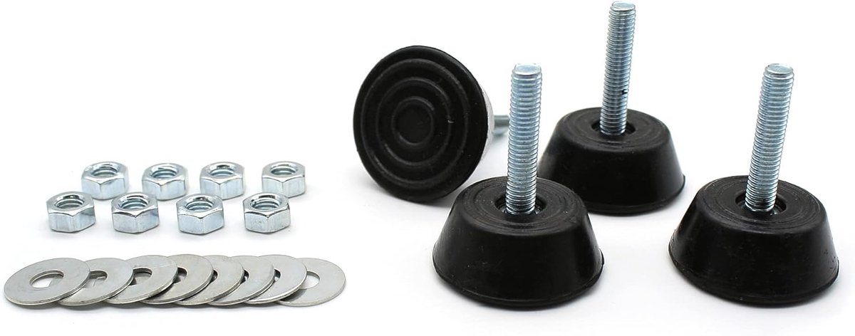 Airco Blokken - Trillingsdempers - Apparaat Stabiliseren - Set van Vier - Max 55kg - Zwart