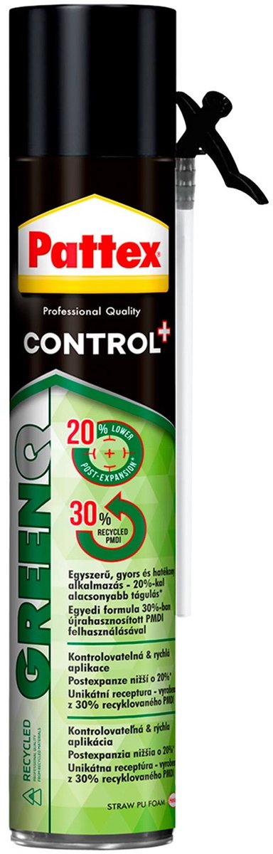 GreenQ Recycled PUR Schuim 500 ml – Universeel Expansieschuim – Gedeeltelijk Gerecycled – Hoge Isolatie & Hechting – Binnen & Buiten 1 Stuks [H2763726]