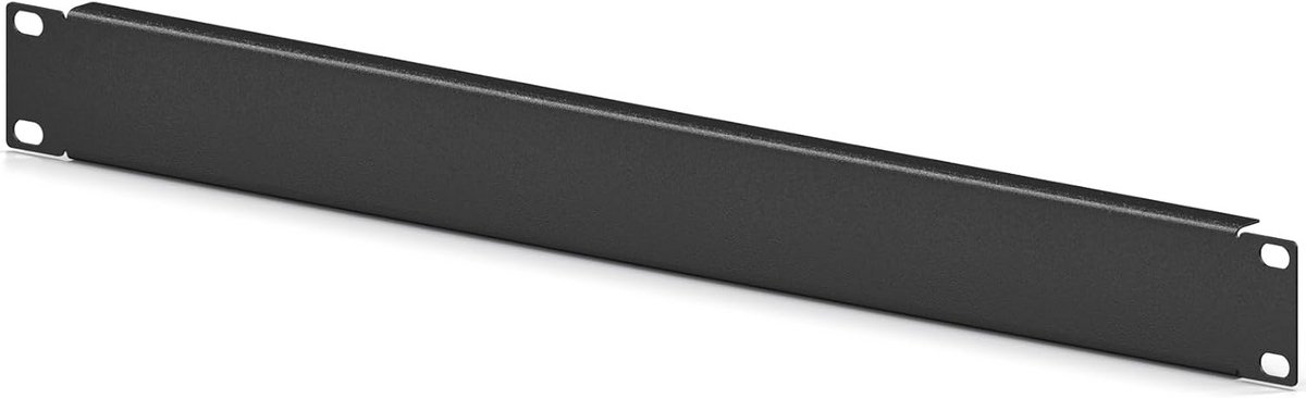 19 Inch Rackpaneel 1U Blindplaat voor Serverkast en Netwerkkast - Zwart Staal