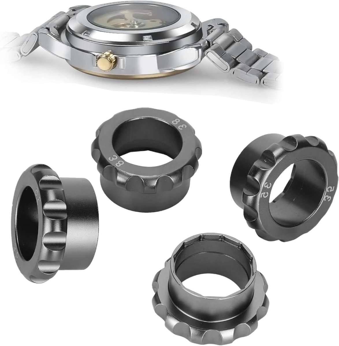 Professionele Horlogekast Opener Tool voor Horlogemaker - Horloge Reparatie Gereedschap - 34 35 36 38 MM Opening Tool