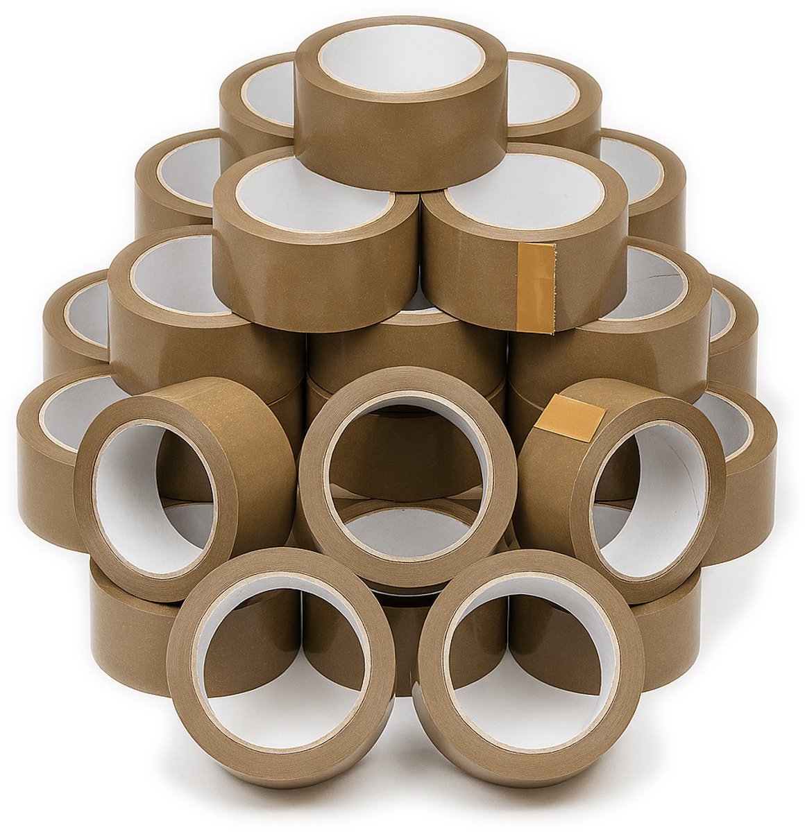 Set van 30 rollen budget verpakkingstape (48 mm x 50 meter, bruin)