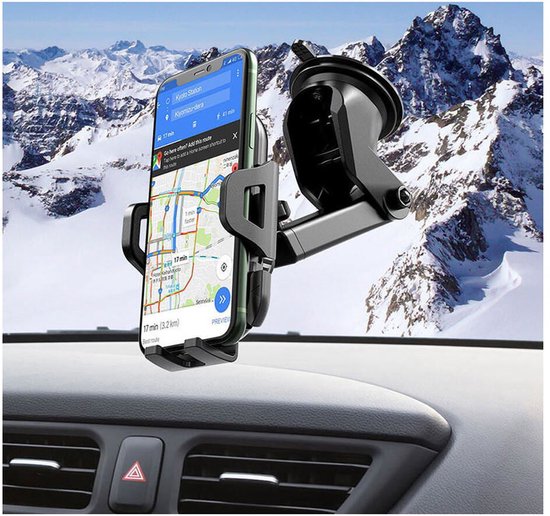 Blueshyhall Autobekerhouder met tafel en 2 bekerhouders, 360 graden draaibare telefoonhouder voor in de auto, multifunctioneel, antislip, autobekerhouder, tafelorganizer