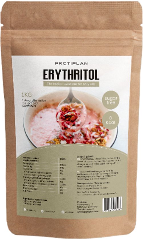 Protiplan - Erythritol - 1 kg - Suikervervanger - Vegan - Koffieverrijker