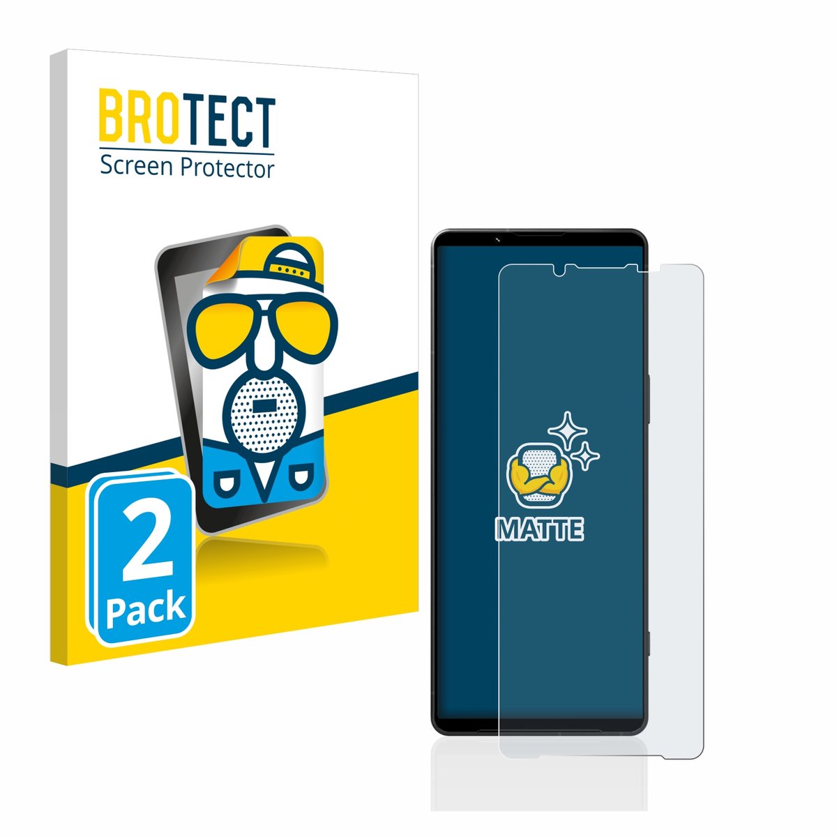 BROTECT - Screenprotector voor Sony Xperia 1 V - Folie Beschermfolie matte 2 Stuks