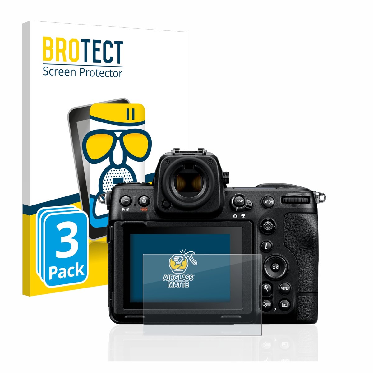 BROTECT - Screenprotector voor Nikon Z 8 - Folie Beschermfolie Beschermglas matte 3 Stuks