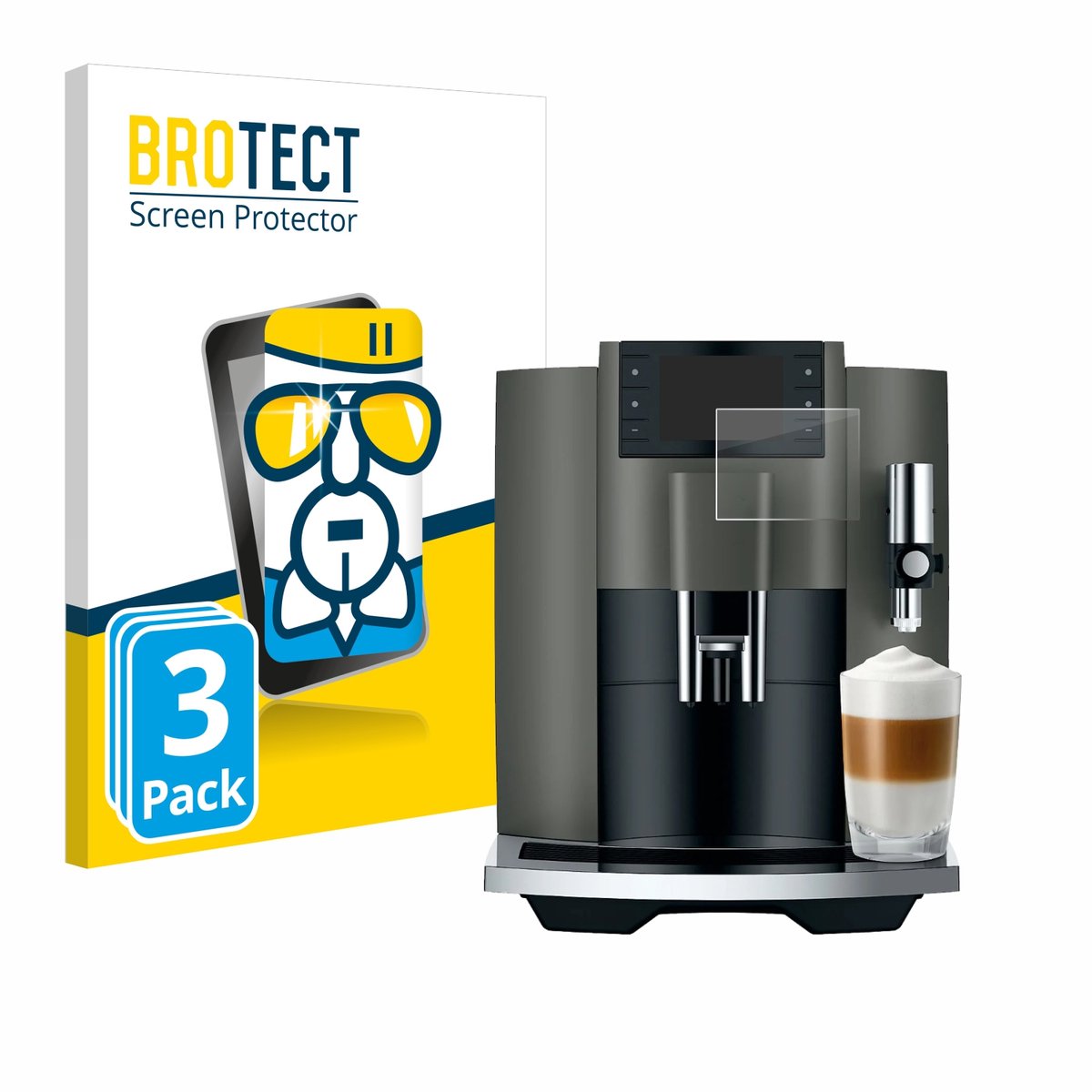 Screenprotector 3 Stuks voor Jura E8 (EC) Beschermglas transparant