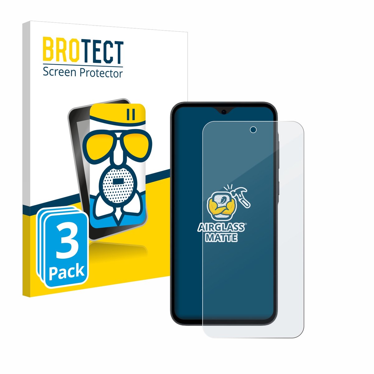BROTECT - Screenprotector voor Samsung Galaxy A35 5G - Folie Beschermfolie Beschermglas matte 3 Stuks
