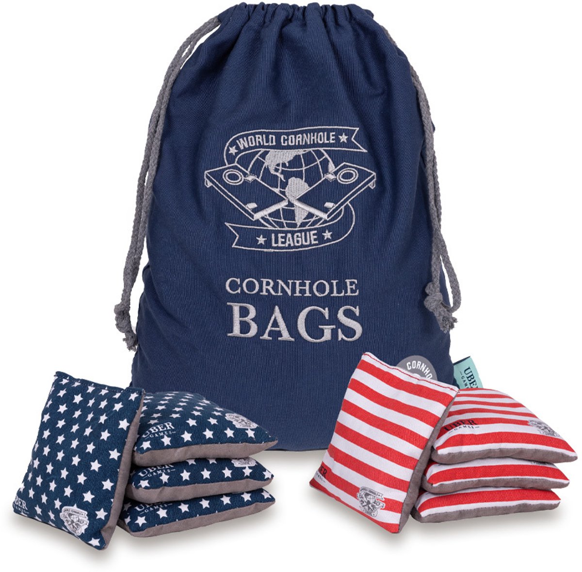 World Cornhole League Cornhole Bean Bags - 4 Stars & 4 Stripes