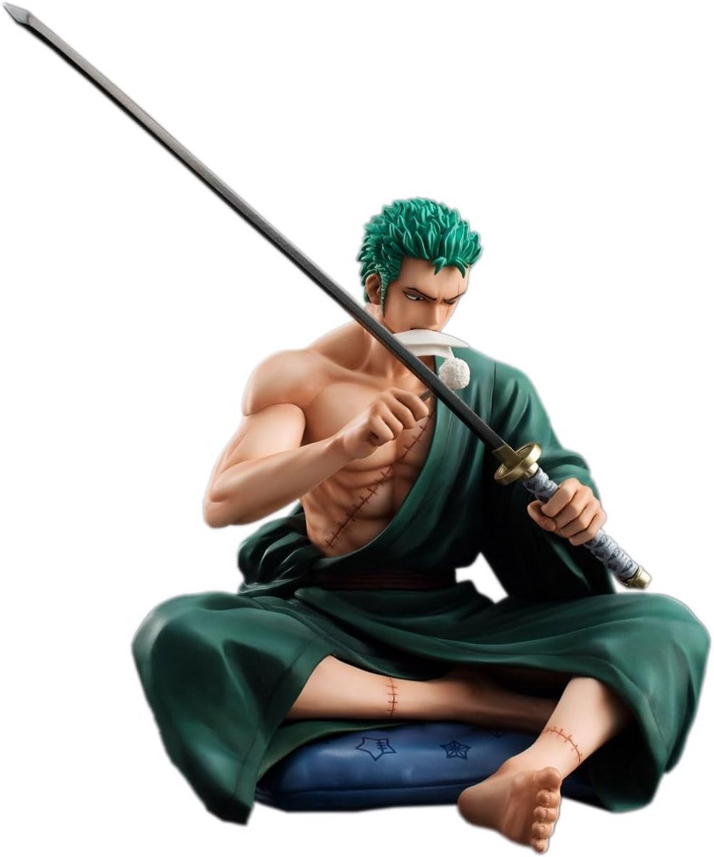 One Piece Roronoa Zoro Verzamelfiguur Portret of Pirates Zittende Stijl