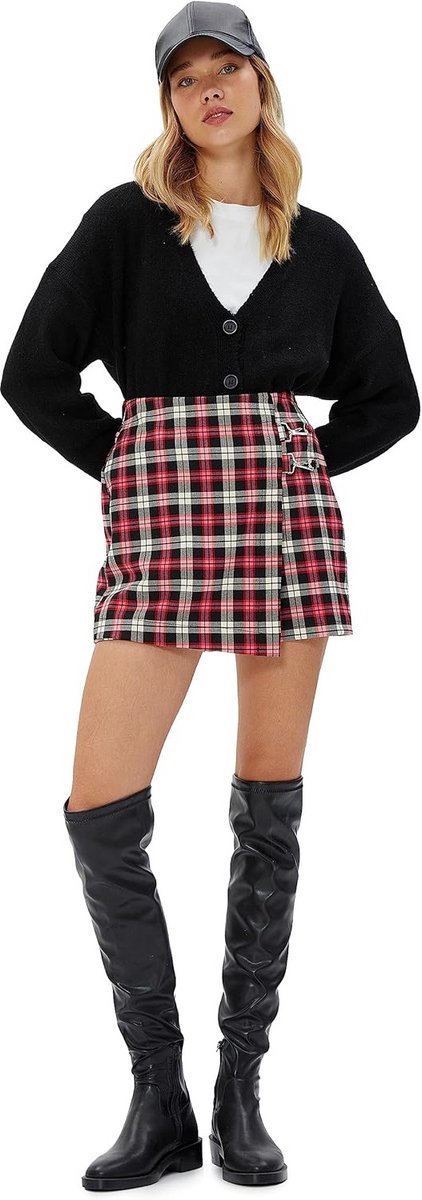 Dames Skort met Metalen Details - Comfortabele Rok-Short