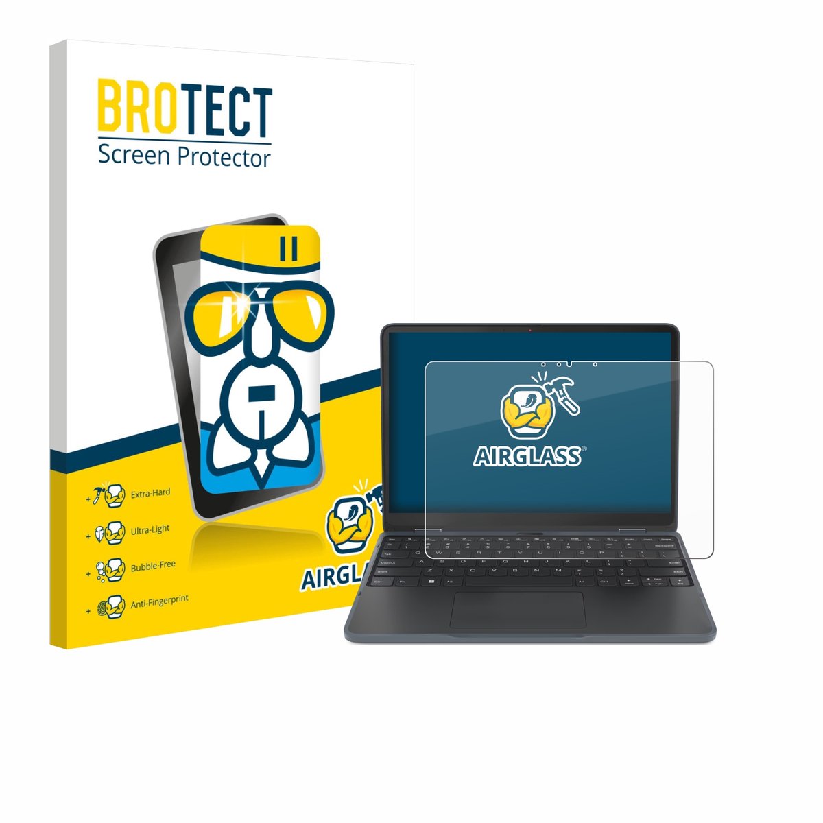 Screenprotector voor Lenovo 500w Yoga Gen 4 Beschermglas transparant
