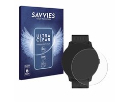 Savvies - Screenprotector voor Garmin vivoactive 3 Music - Folie Beschermfolie transparant 6 Stuks