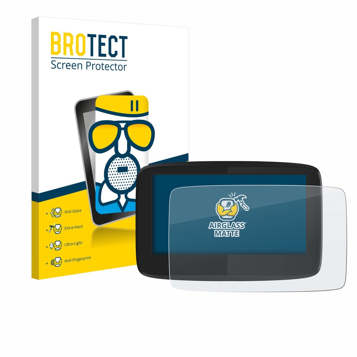 BROTECT - Screenprotector voor TomTom GO 620 - Folie Beschermfolie Beschermglas matte