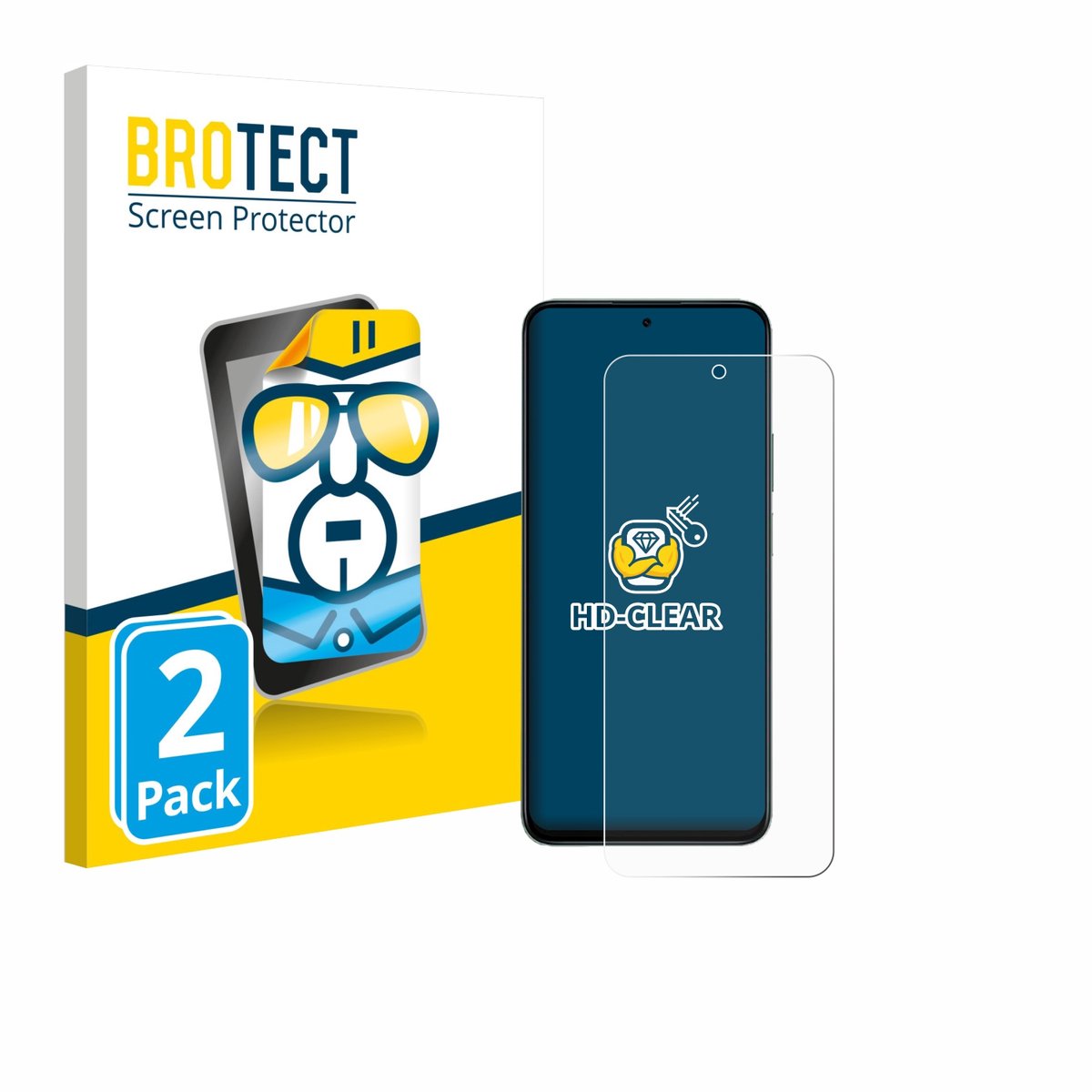 BROTECT - Screenprotector voor Honor 400 Smart - Folie Beschermfolie transparant 2 Stuks